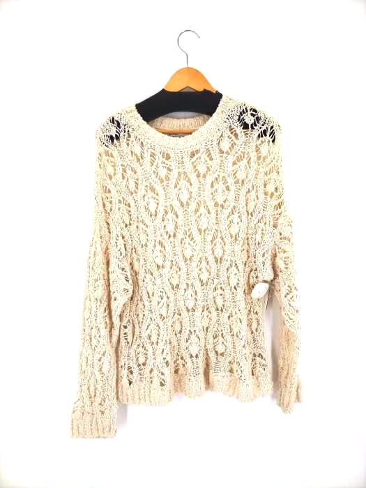 ザラ ZARA オープンニットセーター POINTELLE KNIT SWEATER レディース US：6