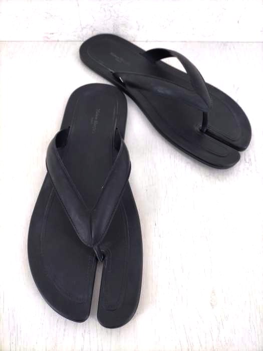 メゾンマルジェラ Maison Margiela 22SS FLIP FLOP BLACK RAVEN メンズ EUR：44