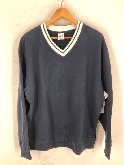 ZARA(ザラ) CONTRAST RIBBED SWEATSHIRT メンズ XL