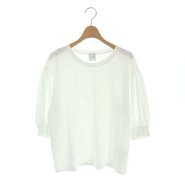 Spick and Span(スピックアンドスパン) スピック&スパン Spick&Span 20SS カットソー 袖チュール トップス 七分袖 白 ホワイト /AO ■OS レディース レディース  F
