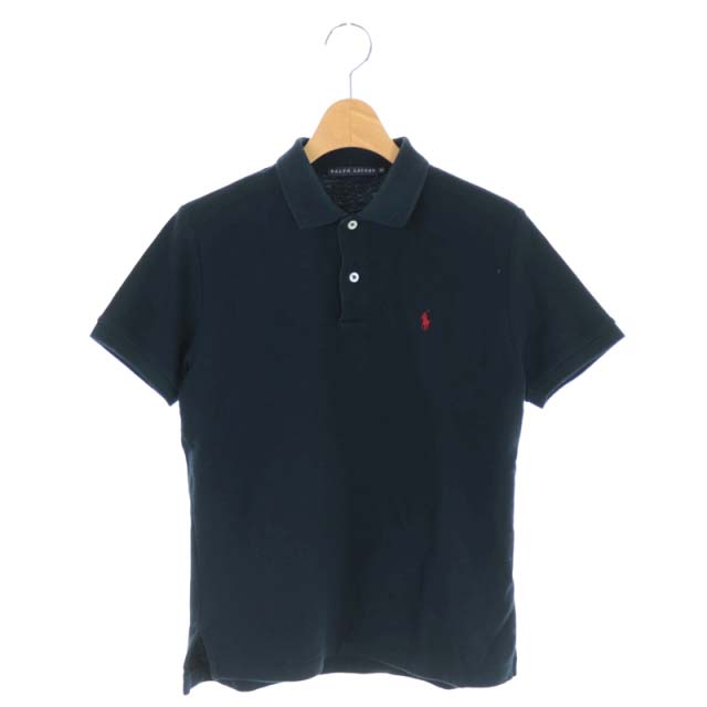 RALPH LAUREN(ラルフローレン) ロゴ刺繍ポロシャツ 半袖 プルオーバー M 紺 ネイビー /CM ■OS レディース  M