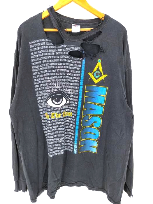 USED古着(ユーズドフルギ) 90S JERZEESボディ MAISON L/S TEE ボロT メンズ  2XL