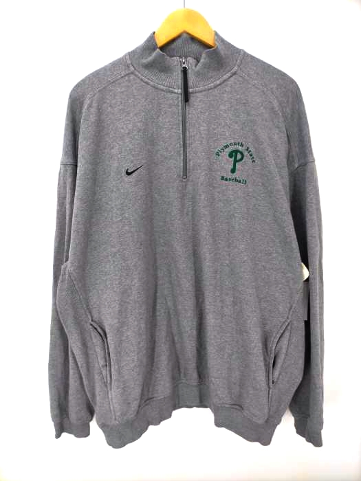 NIKE(ナイキ) Plymouth State Baseball チームロゴ 刺しゅう ハーフジップスウェット メンズ import：XL