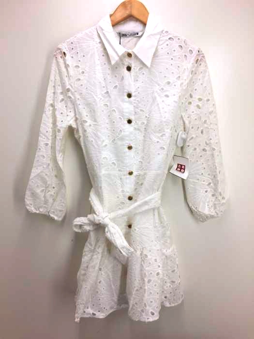 ZARA(ザラ) 刺繍入りショートワンピース レディース JPN：L
