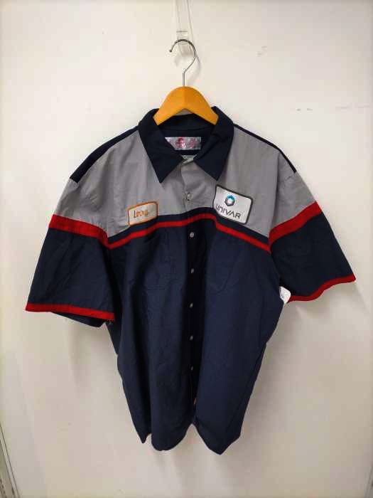 RED KAP(レッドキャップ) 企業ワッペン 背面プリントワークシャツ メンズ import：XXL