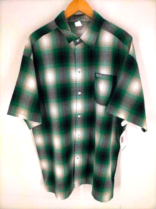 CALTOP(キャルトップ) PLAID FLANNEL S/S SHIRT オンブレ メンズ JPN：XL