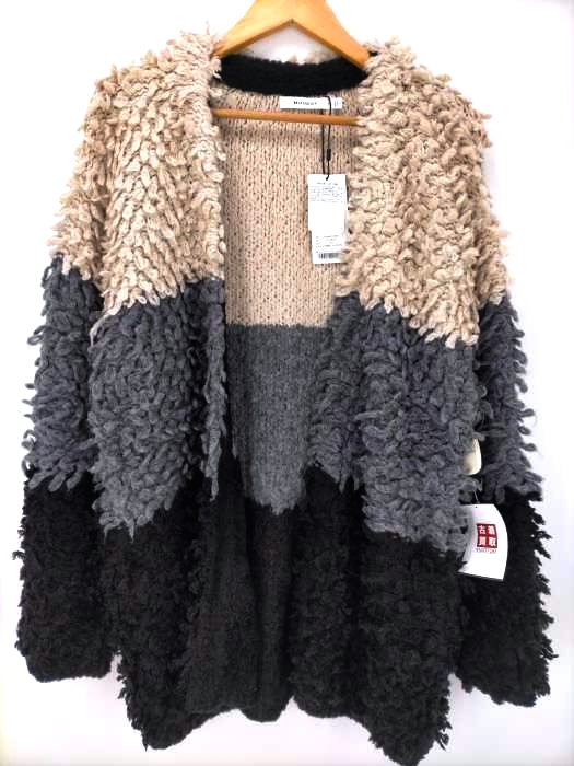 moussy(マウジー) BLOCKING LOOSE KNIT GOWN レディース  FREE