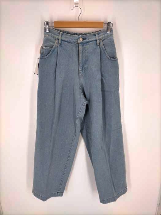 NEON SIGN(ネオンサイン) 21AW WIDE DENIM SLACKS “USED” ワイドデニム スラックス メンズ JPN：44