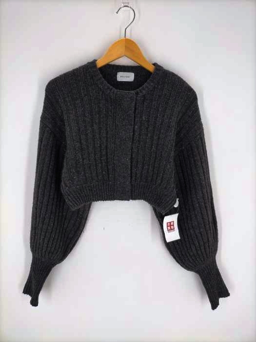 holiday(ホリデイ) 19AW ウール混 ショート ニット パフスリーブ カーディガン レディース  one size