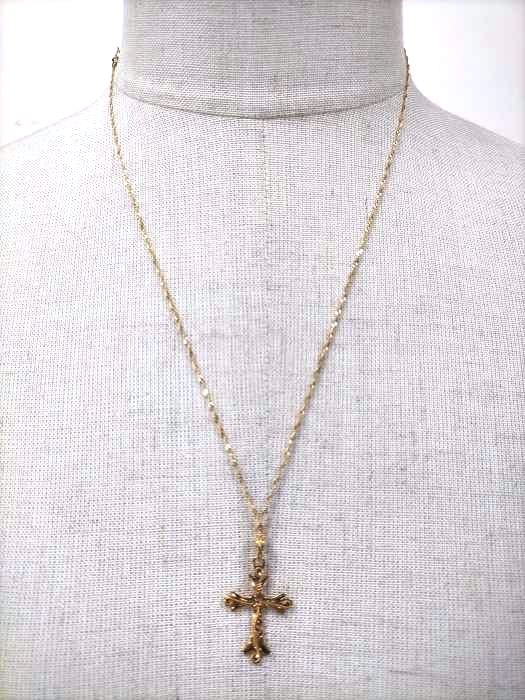 USED古着(ユーズドフルギ) {{local brand}} ハワイアンジュエリー クロスストップ 14k ネックレス メンズ 表記無