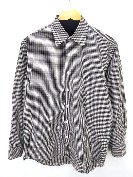アクアスキュータム AQUASCUTUM クラブチェックボタンシャツ メンズ JPN：M