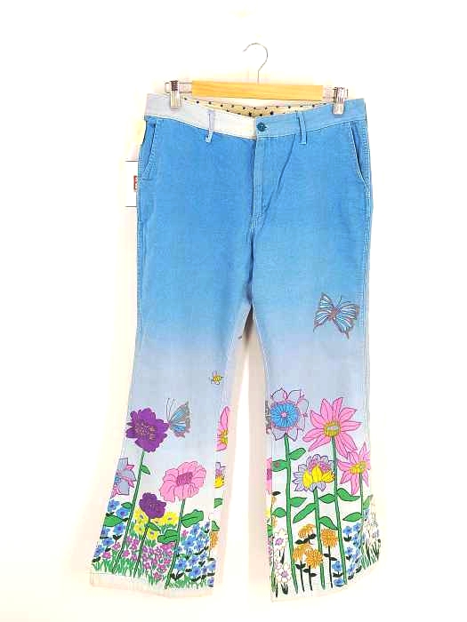 ボヘミアンズ BOHEMIANS 花畑 ペイント ストレートパンツ メンズ  3