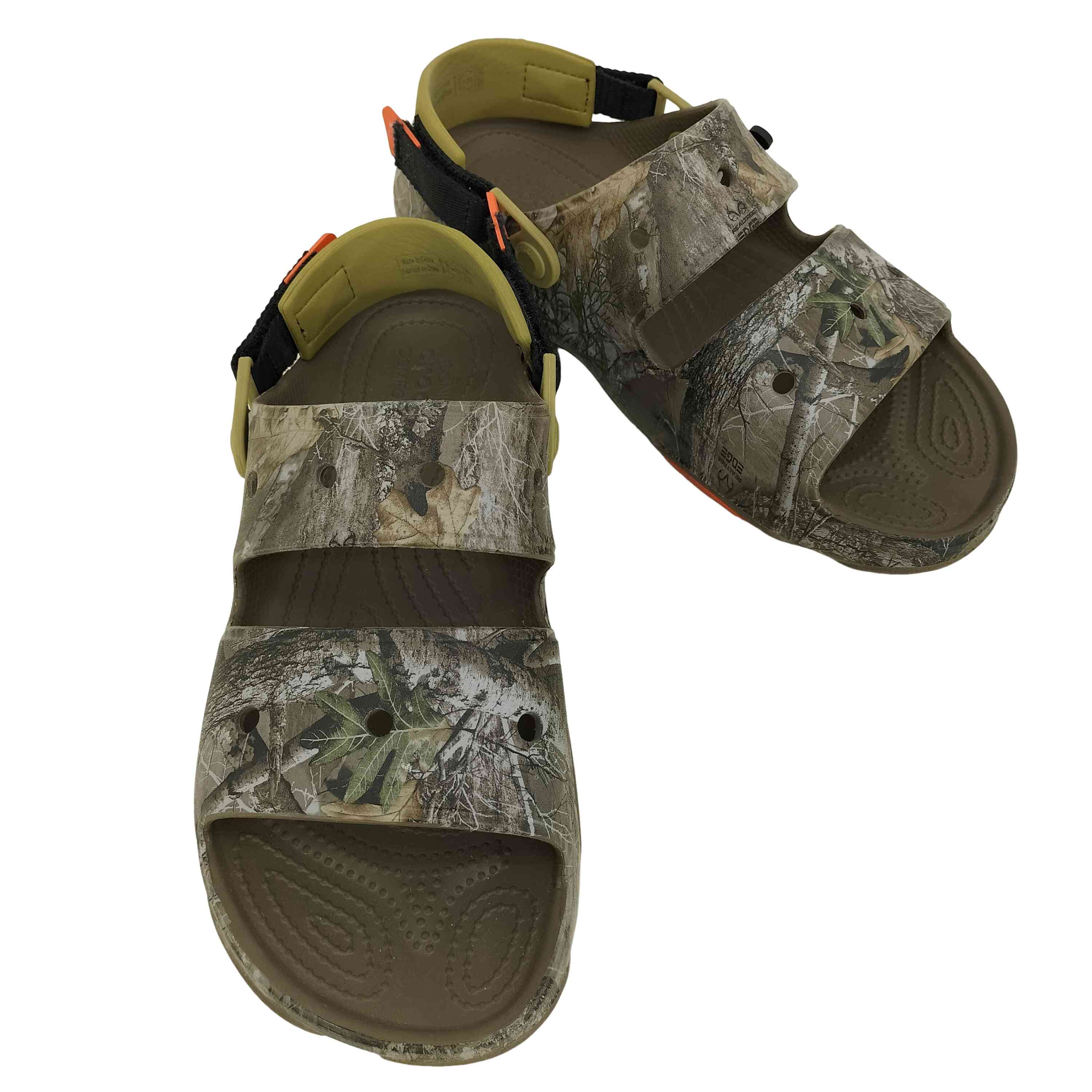 crocs(クロックス) / 製品表示なし / 茶系 × オレンジ系 / 迷彩 / (B)程度良好・使用感あり