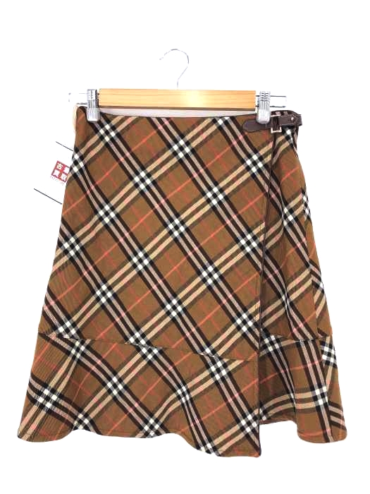 BURBERRY BLUE LABEL(バーバリーブルーレーベル) ノバチェックラップスカート レディース JPN：38