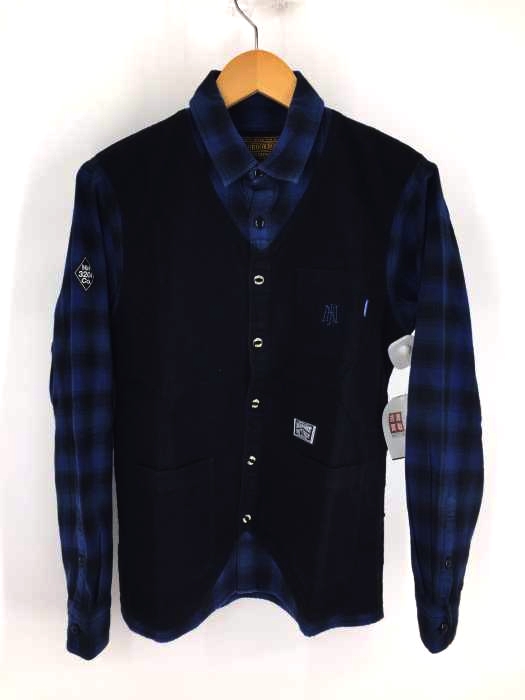 NEIGHBORHOOD(ネイバーフッド) CHANNEL7 PLAID/C-SHIRT LS フェイクレイヤードデザイン チェックネルシャツ メンズ JPN：S