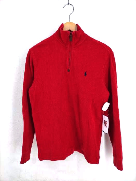 Polo by RALPH LAUREN(ポロバイラルフローレン) ポニー刺繍 ハーフジップハイネックコットンニット メンズ JPN：XS