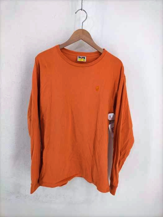 BAPE(ベイプ) ロゴ刺繍ロングスリーブTシャツ メンズ JPN:XL