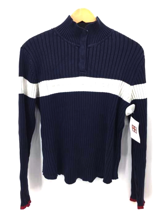 TOMMY HILFIGER(トミーヒルフィガー) ハイネックハーフスナップコットンニット レディース JPN：XL