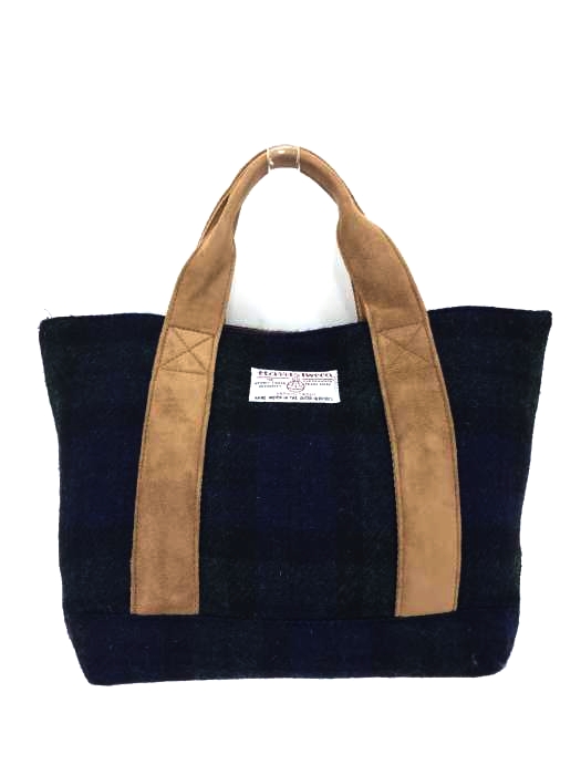 Harris Tweed(ハリスツイード) スエード切替 チェック柄ウールトートバッグ レディース 表記無