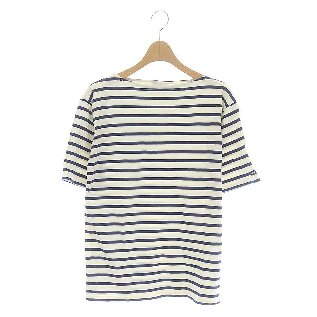 SAINT JAMES(セントジェームス) カットソー Tシャツ 半袖 ボートネック ボーダー S 紺 アイボリー ネイビー /MF メンズ S