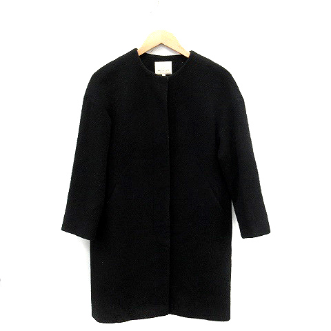 BEAUTY & YOUTH UNITED ARROWS(ビューティーアンドユースユナイテッドアローズ) B&Y ユナイテッドアローズ BEAUTY&YOUTH ビューティー&ユース コート ノーカラー ロング ウール S 黒 ブラック /SR14 レディース レディース  S