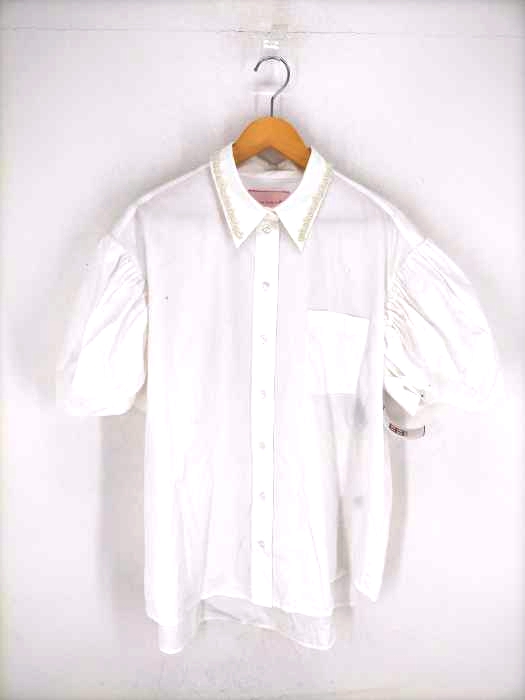 Simone Rocha(シモーネロシャ) パール パフスリーブオーバーサイズシャツ レディース import：S