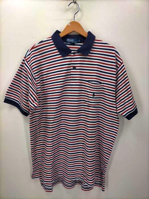 Polo by RALPH LAUREN(ポロバイラルフローレン) ポニー刺繍 マルチカラーボーダーポロシャツ メンズ  XL