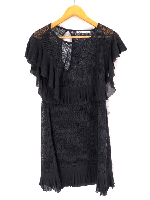 ZARA(ザラ) black mesh dress レディース  M
