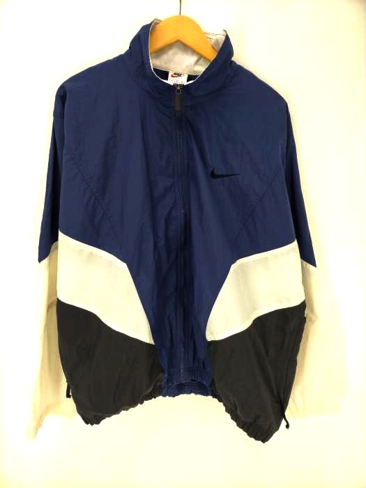 NIKE(ナイキ) 90S 銀タグ ナイロンジップアップジャケット バックスウッシュ メンズ import：L