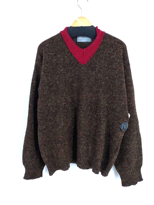 COMME des GARCONS HOMME(コムデギャルソンオム) 90S Vネックウールセーター メンズ 表記無