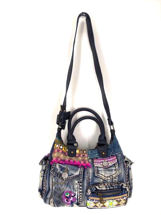 デシグアル Desigual  ショルダーバッグ ロンドン ミニ エキゾチック ジーンズ 2WAYハンドバッグ レディース 表記無