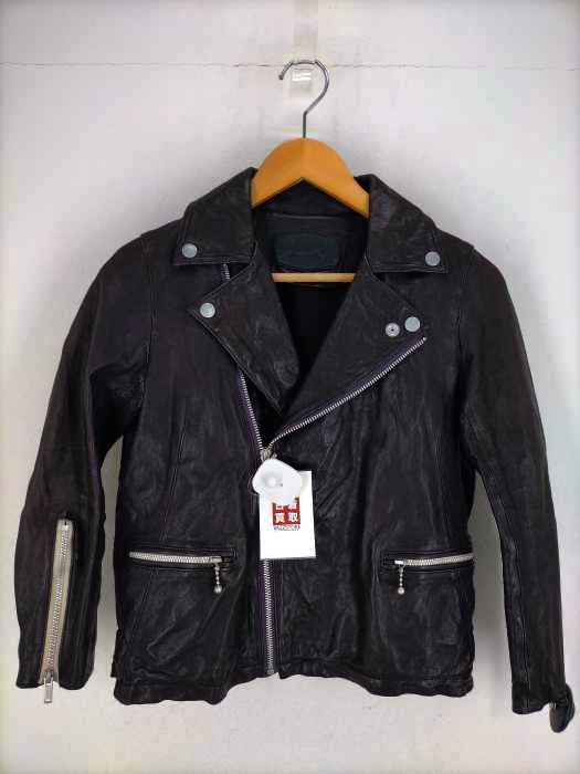 ヒステリックグラマー HYSTERIC GLAMOUR ラムレザーダブルライダースジャケット レディース FREE
