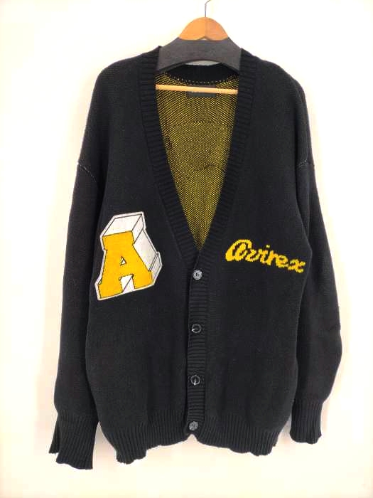 AVIREX(アヴィレックス) COTTON KNIT CARDIGAN CIRCLE LOGO メンズ  L