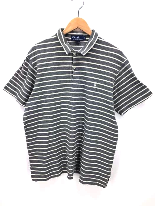 Polo by RALPH LAUREN(ポロバイラルフローレン) ボーダー鹿の子ポロシャツ メンズ import:L
