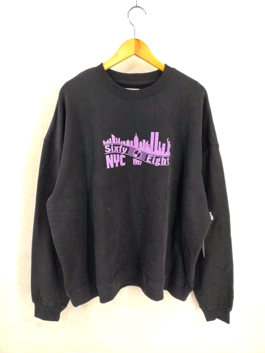 68&BROTHERS NEW YORK(シックスエイトアンドブラザーズ) フロントロゴプリント スウェット メンズ JPN：XL