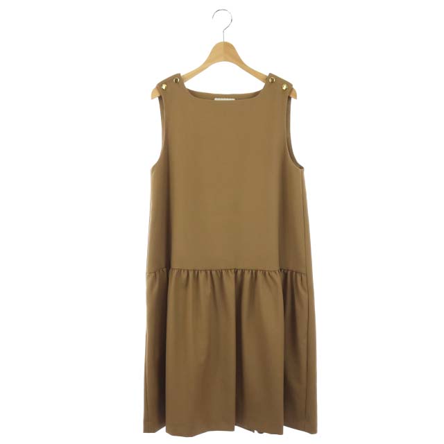 USED古着(ユーズドフルギ) {{RosyMonster}} ballerina jumper dress ワンピース ノースリーブ スクエアネック バックタック F 茶 ブラウン /SA ■OS レディース レディース  F