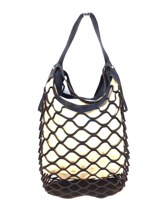 BCBG MAXAZRIA(ビーシービージーマックスアズリア) ネットレザーXキャンバス2WAYハンドバッグ レディース  無
