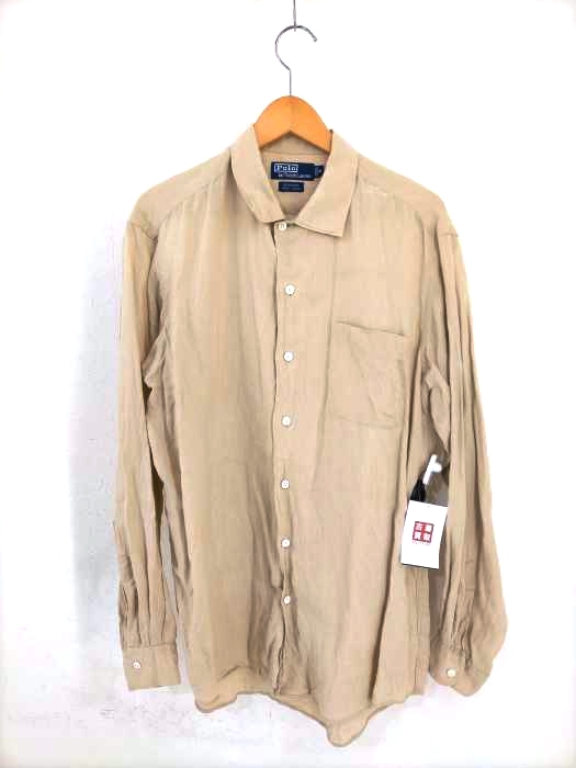 Polo by RALPH LAUREN(ポロバイラルフローレン) 90S リネン長袖シャツ メンズ import：M
