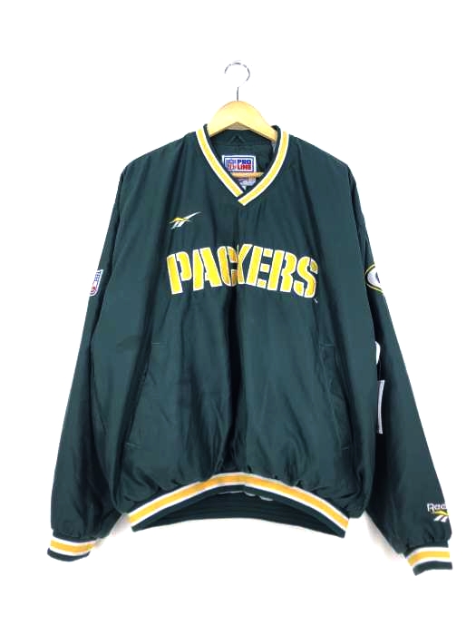 Reebok(リーボック) 90S NFL GREENBAY PACKERS グリーンベイ パッカーズ プルオーバージャケット メンズ  XL