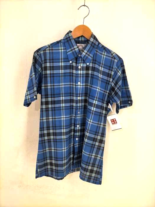 USED古着(ユーズドフルギ) BRUTUS TRIMFIT チェック柄半袖ボタンダウンシャツ メンズ  15 1/2
