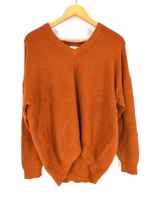 AZUL by moussy(アズールバイマウジー) V NECK LOOSE KNIT TOPS レディース  S