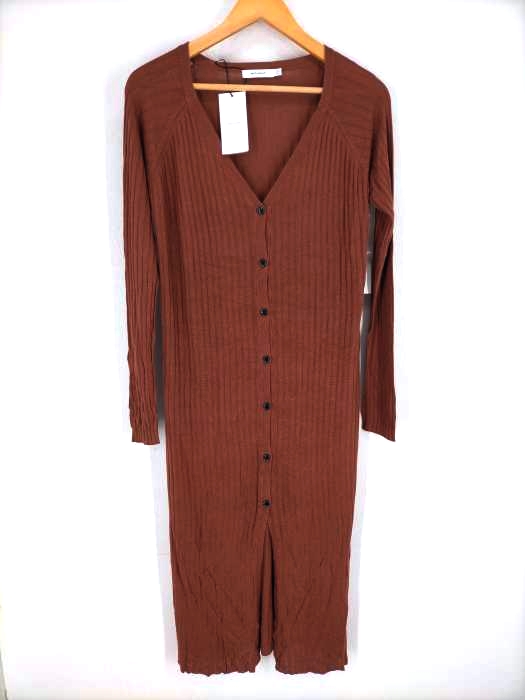 moussy(マウジー) WIDE NECK RIB CARDIGAN レディース  FREE