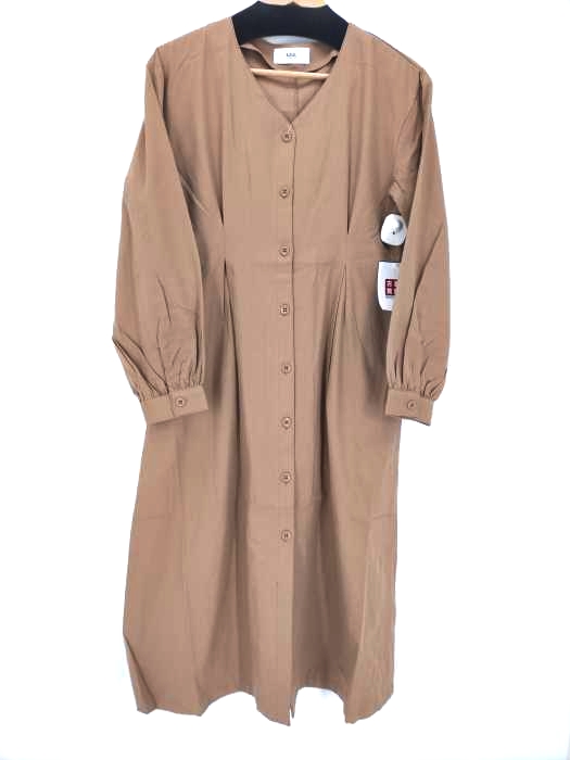 AZUL by moussy(アズールバイマウジー) VOLUME SLEEVE SFLARE ONEPIECE レディース  M