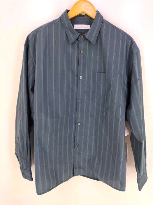 ユナイテッドアローズグリーンレーベルリラクシング UNITED ARROWS green label relaxing CM ストライプルーズレギュラーカラー シャツ メンズ  M