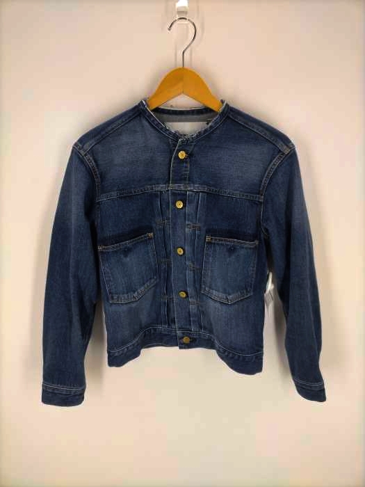 イエナ IENA 19SS ノーカラー リメイク ダメージ 加工 セカンド デニムジャケット レディース FREE