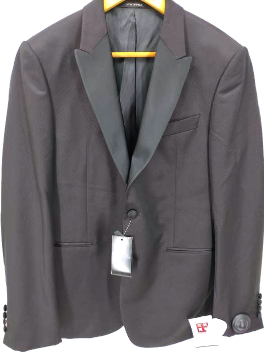 エンポリオアルマーニ EMPORIO ARMANI SUPER 130S ラペル切り替え 総柄 テーラードジャケット メンズ JPN：48