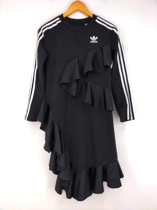 アディダス adidas Black Ruffle Dress レディース JPN：S