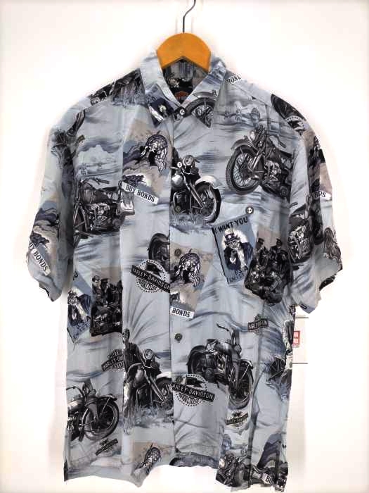 HARLEY DAVIDSON(ハーレーダヴィットソン) old USA製 バイクプリント半袖シャツ メンズ JPN：M