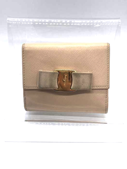 Salvatore Ferragamo(サルヴァトーレフェラガモ) ヴァラリボン 三つ折り財布 レディース 表記無