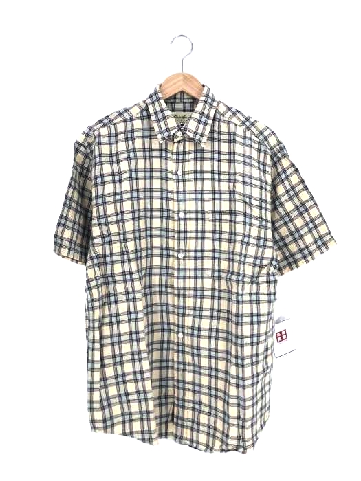 Eddie Bauer(エディーバウアー) 白タグ チェック半袖シャツ メンズ import：S